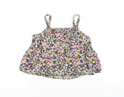 Back view of Next girls’ floral camisole top, age 10, multicoloured