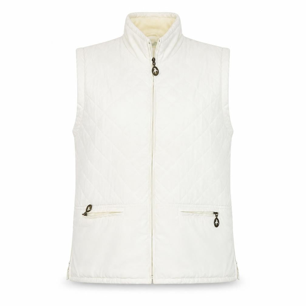 Green Lamb Women's White Quilted Waistcoat M