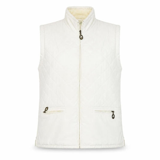 Green Lamb Women's White Quilted Waistcoat M