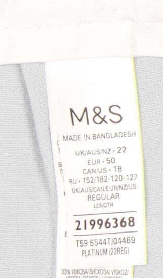 Marks and Spencer Women's Grey Trousers Size 22