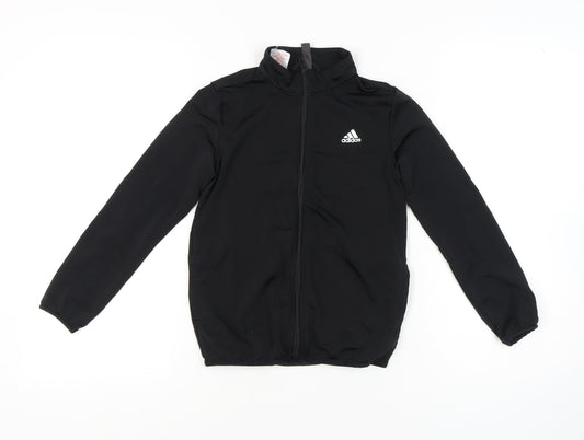 Adidas Boys Black Full Zip Sweatshirt 9-10Y