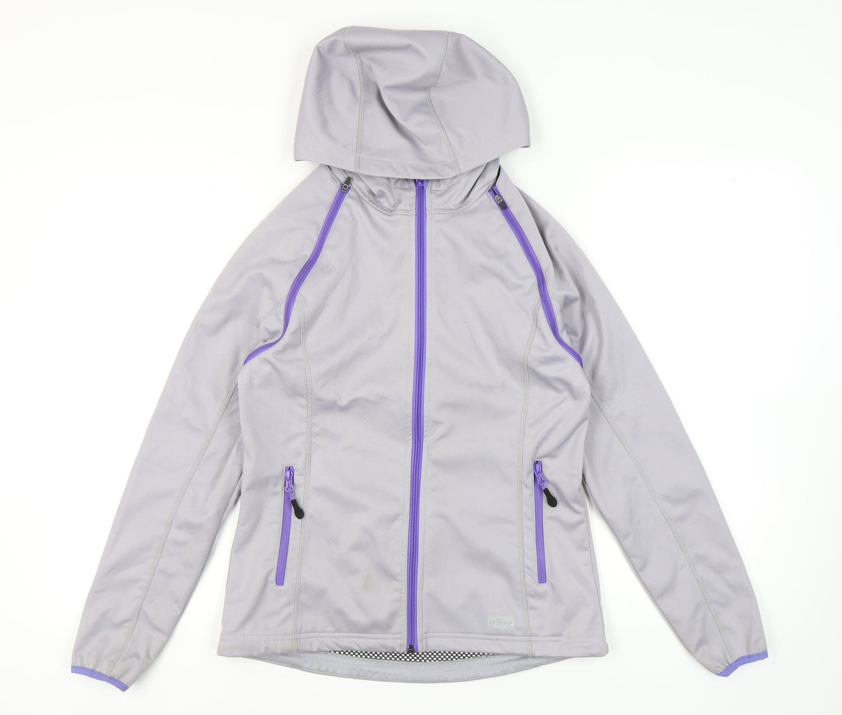 Crane Women's Grey Hooded Jacket S Casual