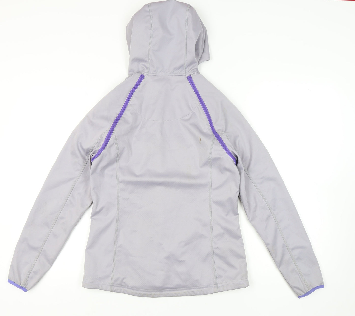 Crane Women's Grey Hooded Jacket S Casual