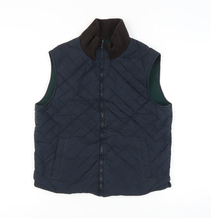 Morris Womens Blue Quilted Waistcoat Size 20