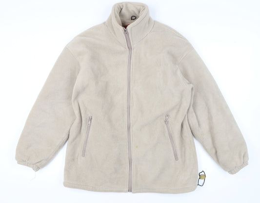 High Mount Men's Beige Fleece Jacket S Casual