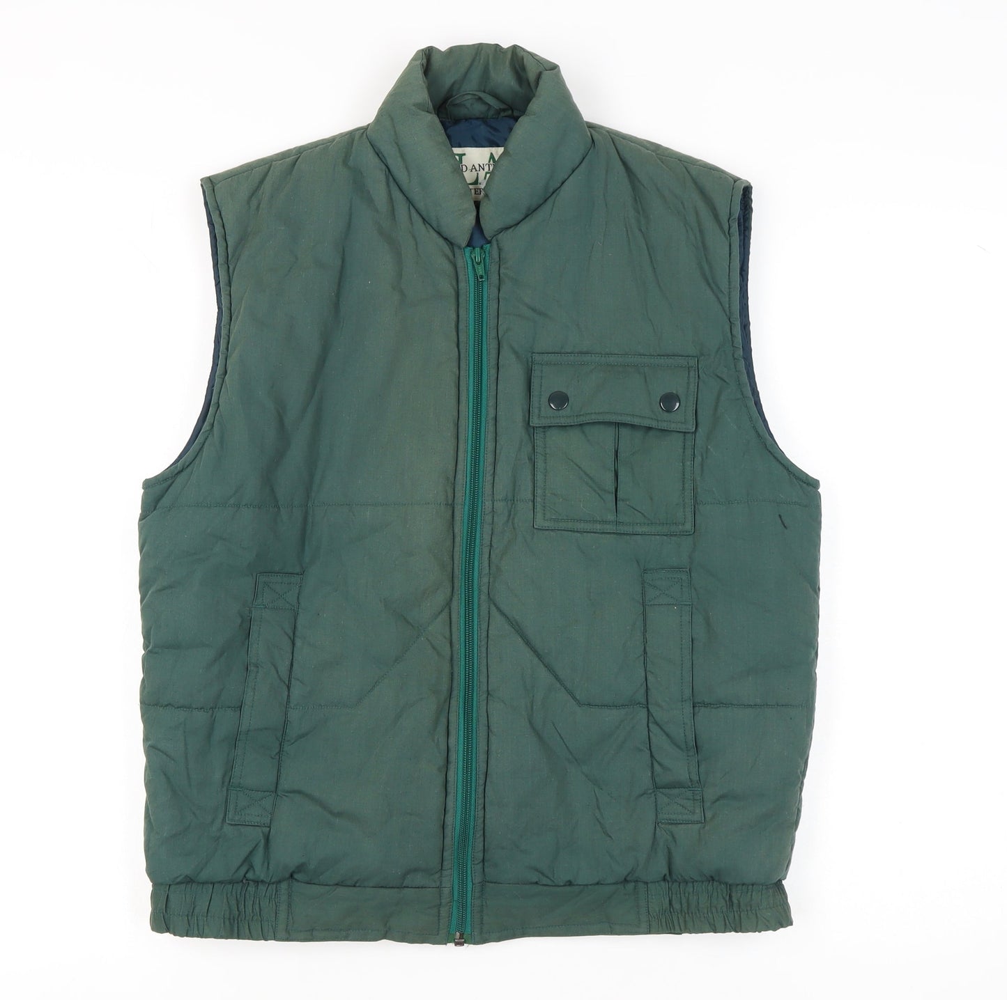 Lord Anthony Men's Green Puffer Waistcoat S Regular