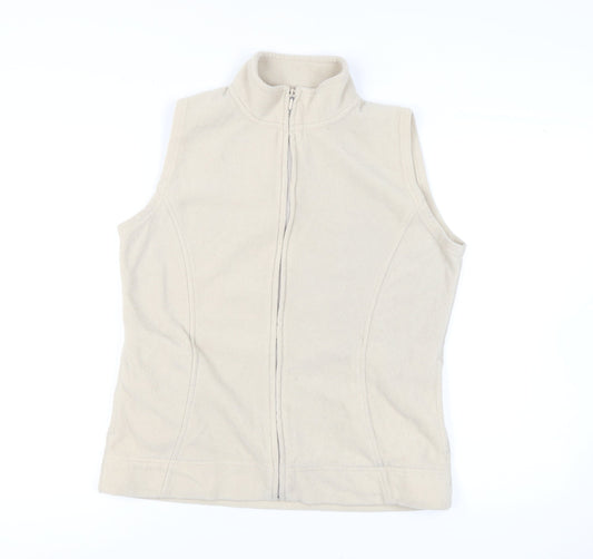 EWM Women's Beige Polyester Fleece Waistcoat M