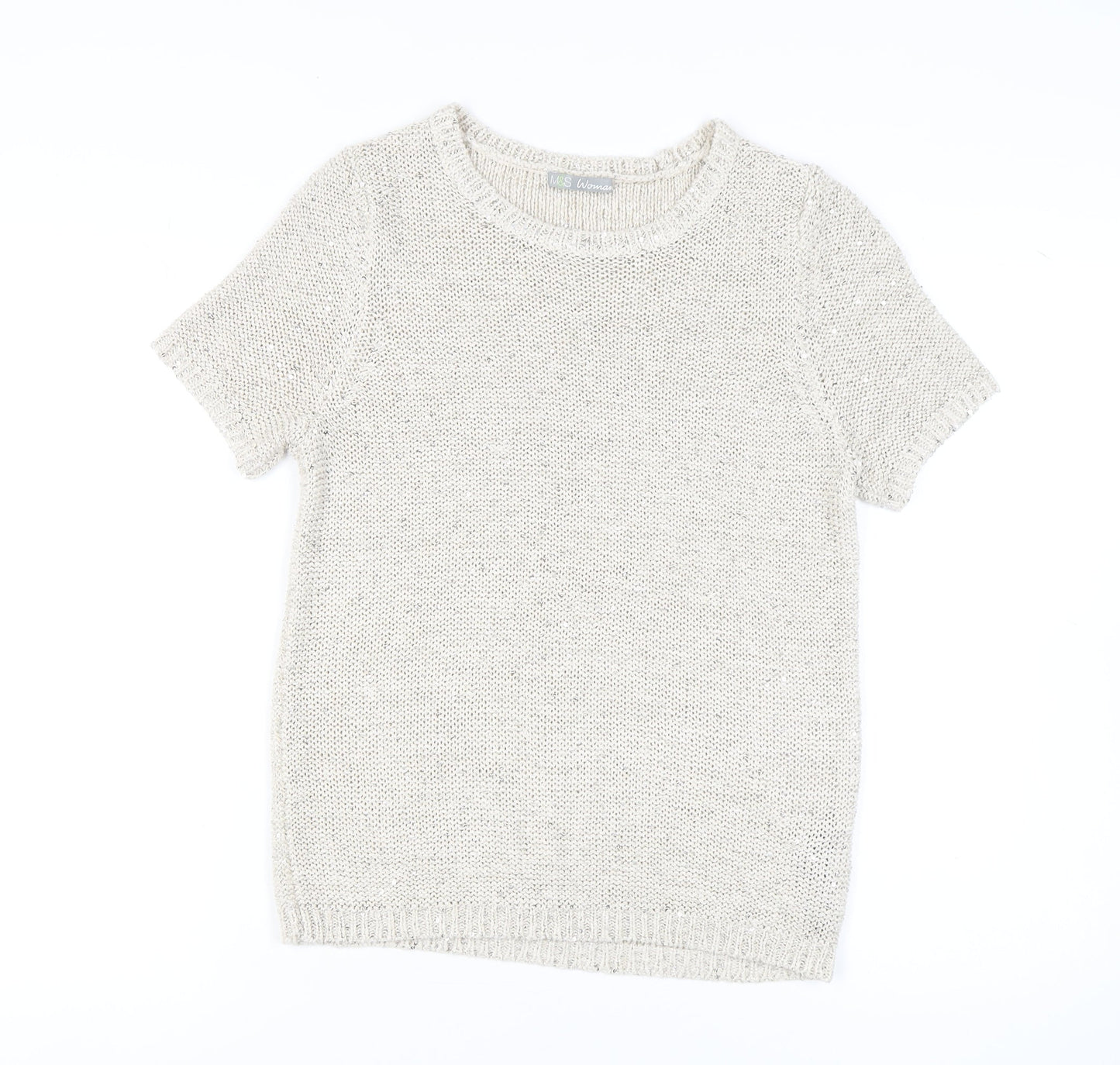 Marks and Spencer Women's Beige Pullover Jumper Size 14