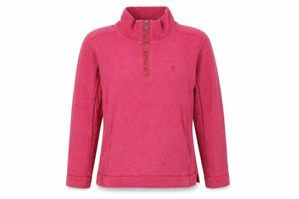Women's Pink Pullover Sweatshirt, High Neck, Size 14