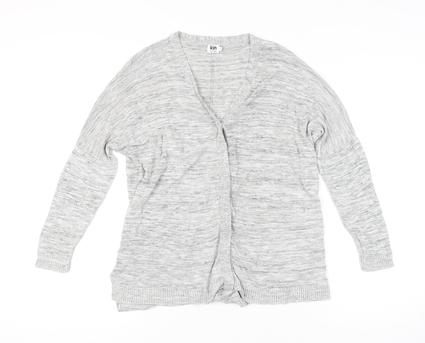 Kin by John Lewis Women's Grey V-Neck Cardigan Size 12
