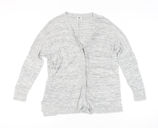 Kin by John Lewis Women's Grey V-Neck Cardigan Size 12
