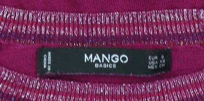 Mango Women's Pink Pullover Jumper - Size 10