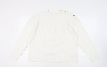 Marks & Spencer Ivory Women's L Crew Neck Jumper