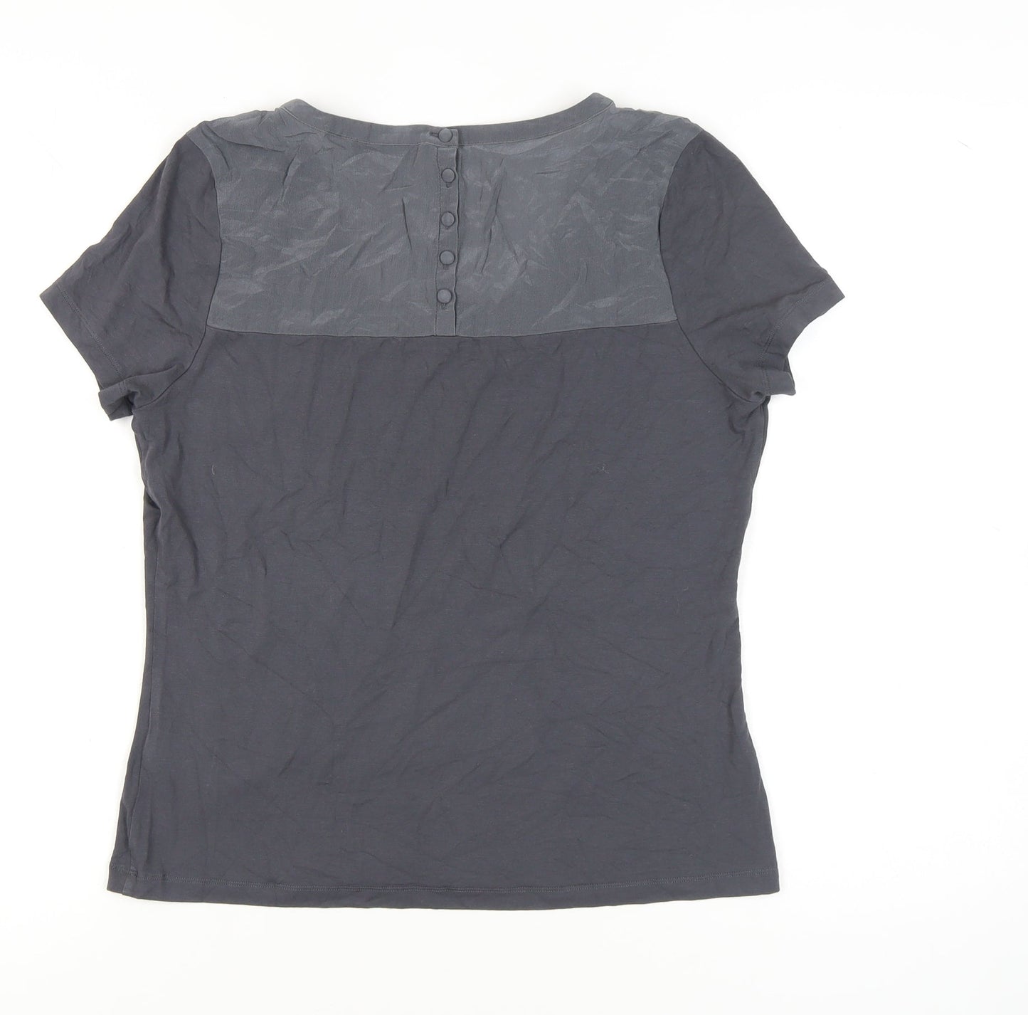 Alex & Co. Women's Grey Square Neck T-Shirt, Size 14