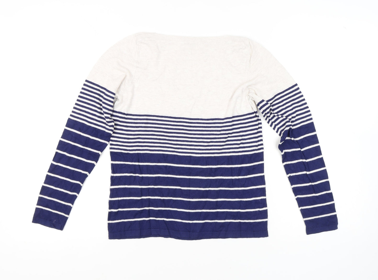 Marks and Spencer Women's Navy Striped Pullover Jumper
