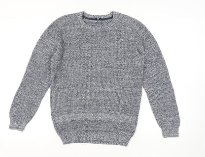 Cotton Traders Men's M Blue Knit Pullover Jumper