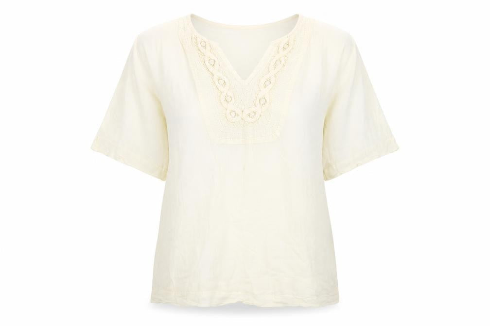 Mango Women's Ivory Tunic Blouse, Size M, Casual