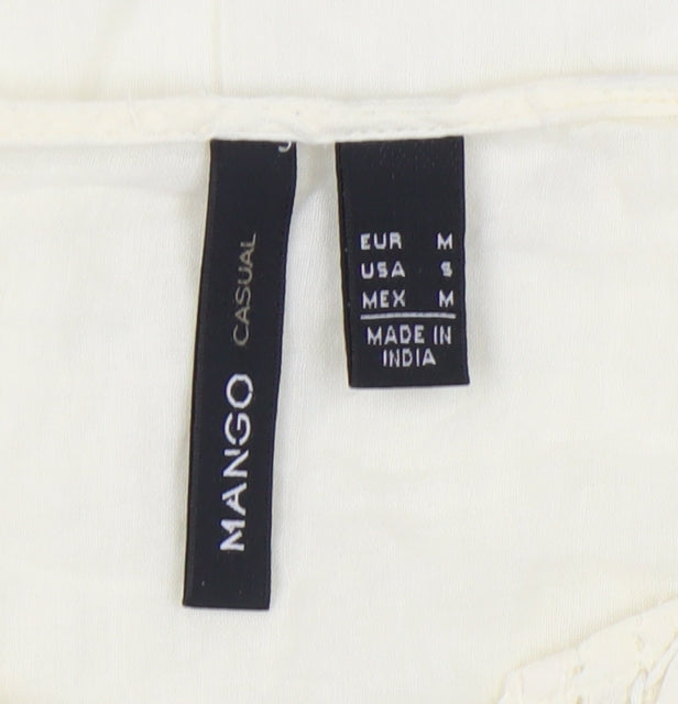 Mango Women's Ivory Tunic Blouse, Size M, Casual