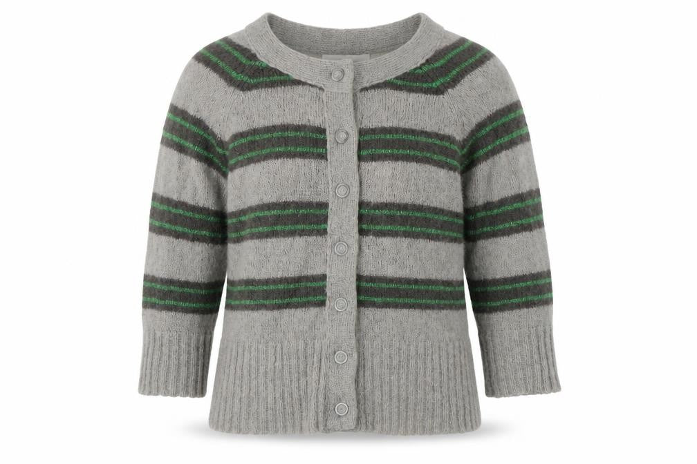 MNG Basics Women's Grey Striped Cardigan Size 10