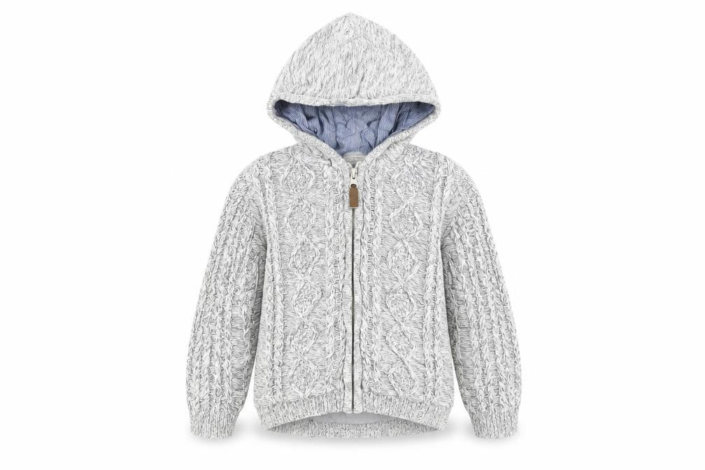 Next Girls Grey Hooded Full Zip Jumper 4-5 Years