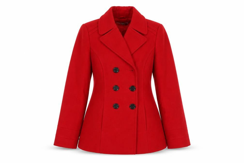 BHS Women's Red Pea Coat Size 10