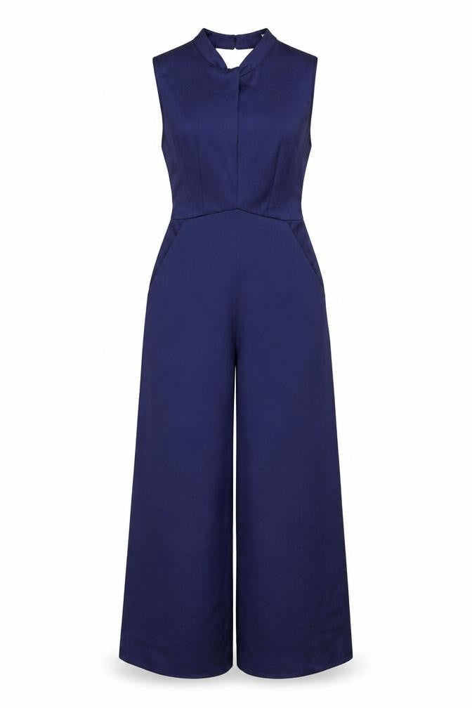Whistles Women's Blue Sleeveless Jumpsuit Size 6