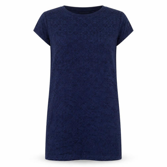 Land's End Blue Women's Dress L Short Sleeve Knit