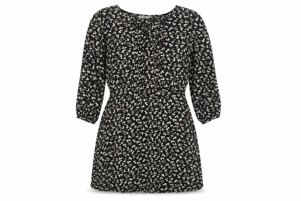 Marks & Spencer Women's Black Floral Dress Size 14