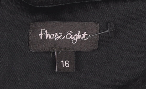 Phase Eight Women's Black Sheath Dress Size 16