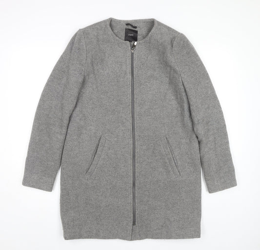 Next Women's Grey Wool Blend Coat Size 10