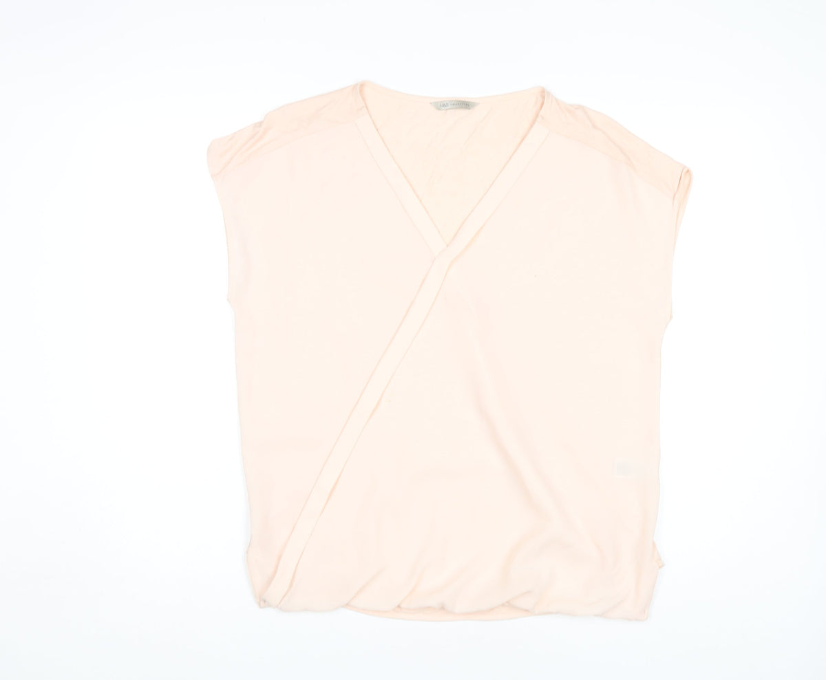 Marks & Spencer Women's Pink Wrap Blouse Size 14
