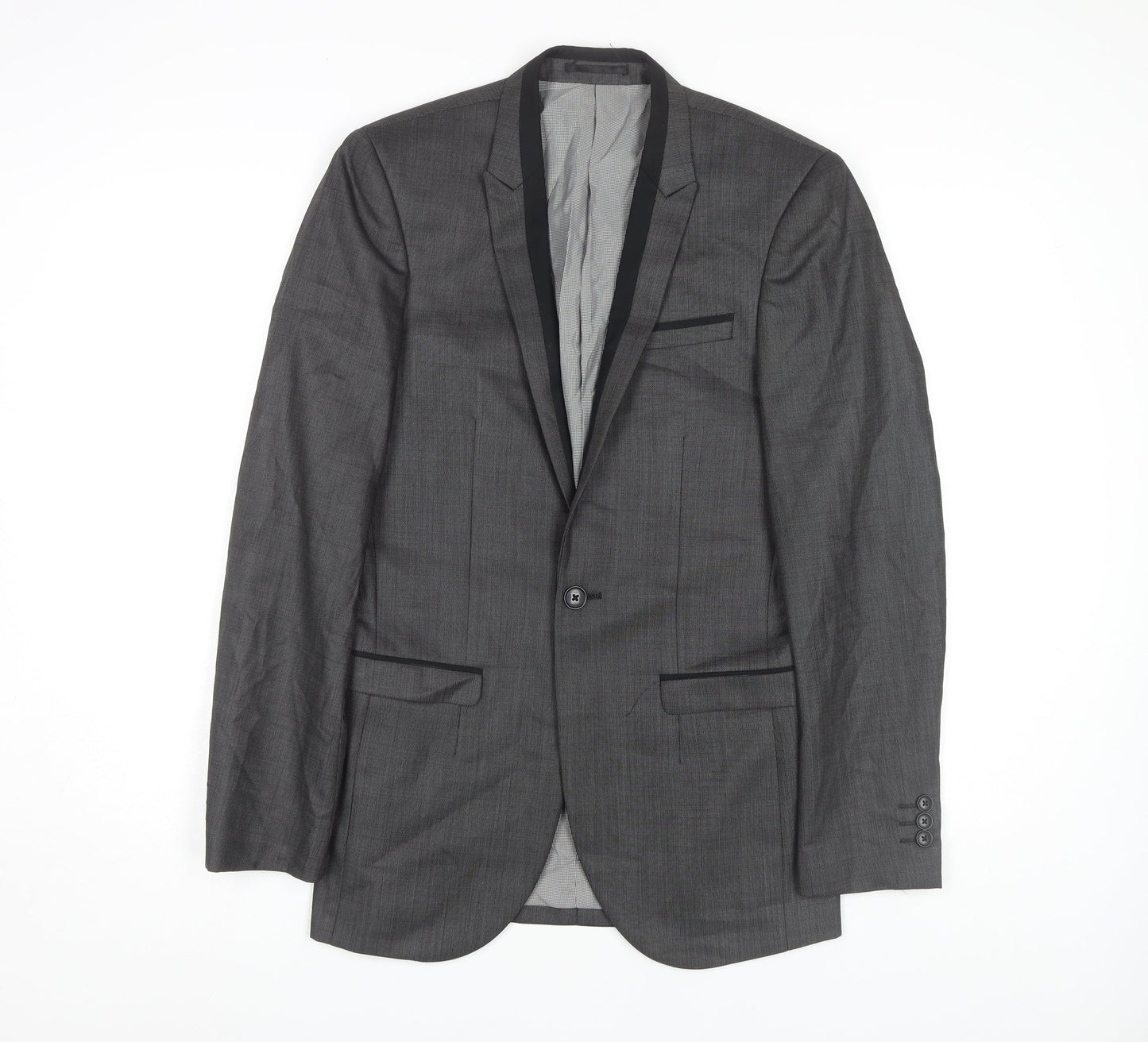 Next Men's Grey Blazer, Size 34, Regular Fit
