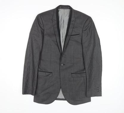 Next Men's Grey Blazer, Size 34, Regular Fit