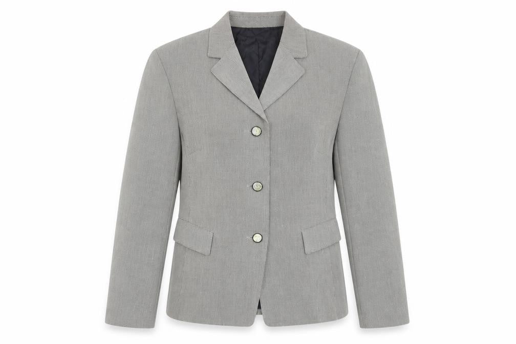 MARCONA Women's Grey Blazer, Size 12, Button Closure