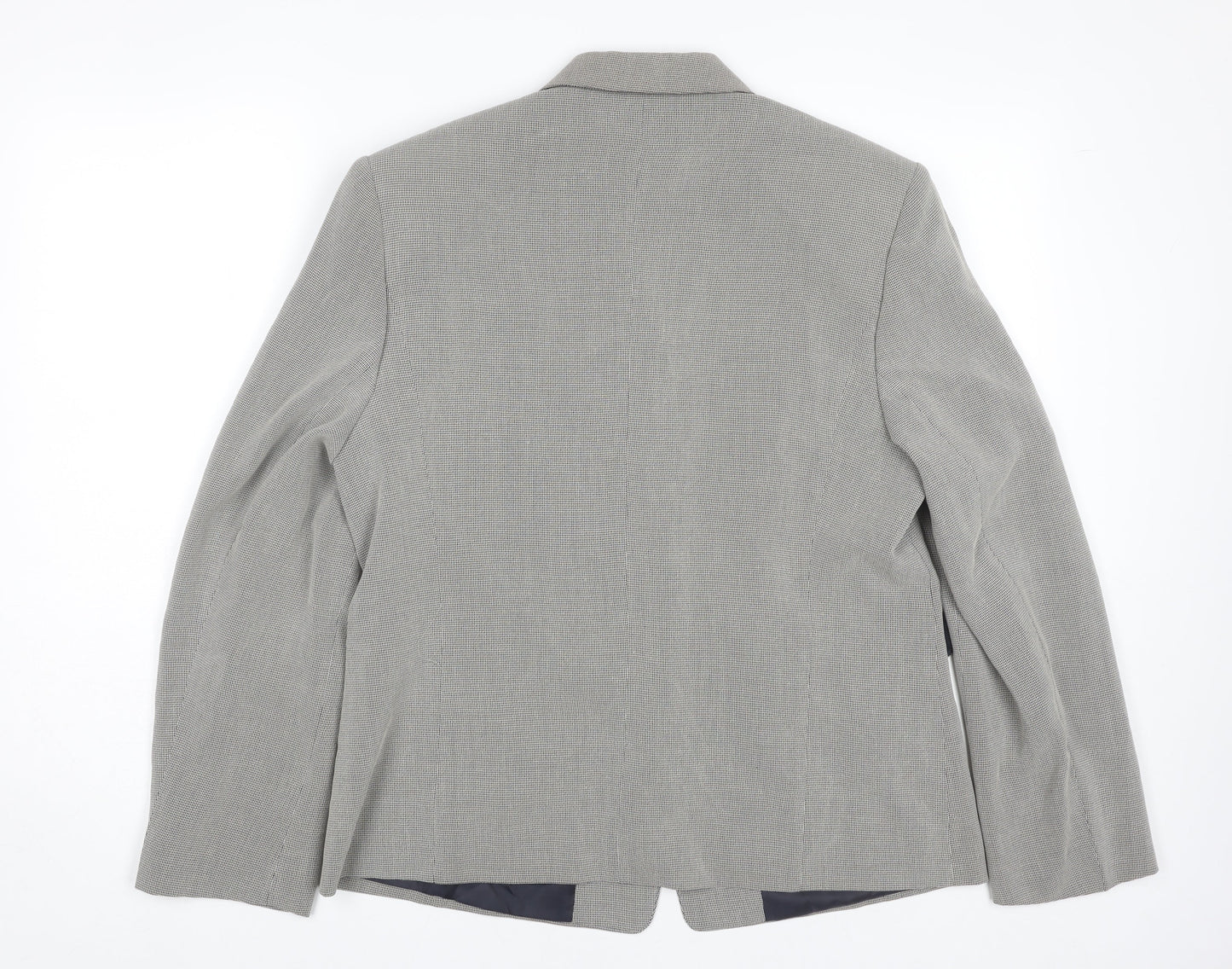 MARCONA Women's Grey Blazer, Size 12, Button Closure