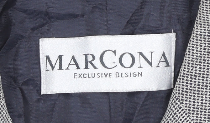 MARCONA Women's Grey Blazer, Size 12, Button Closure