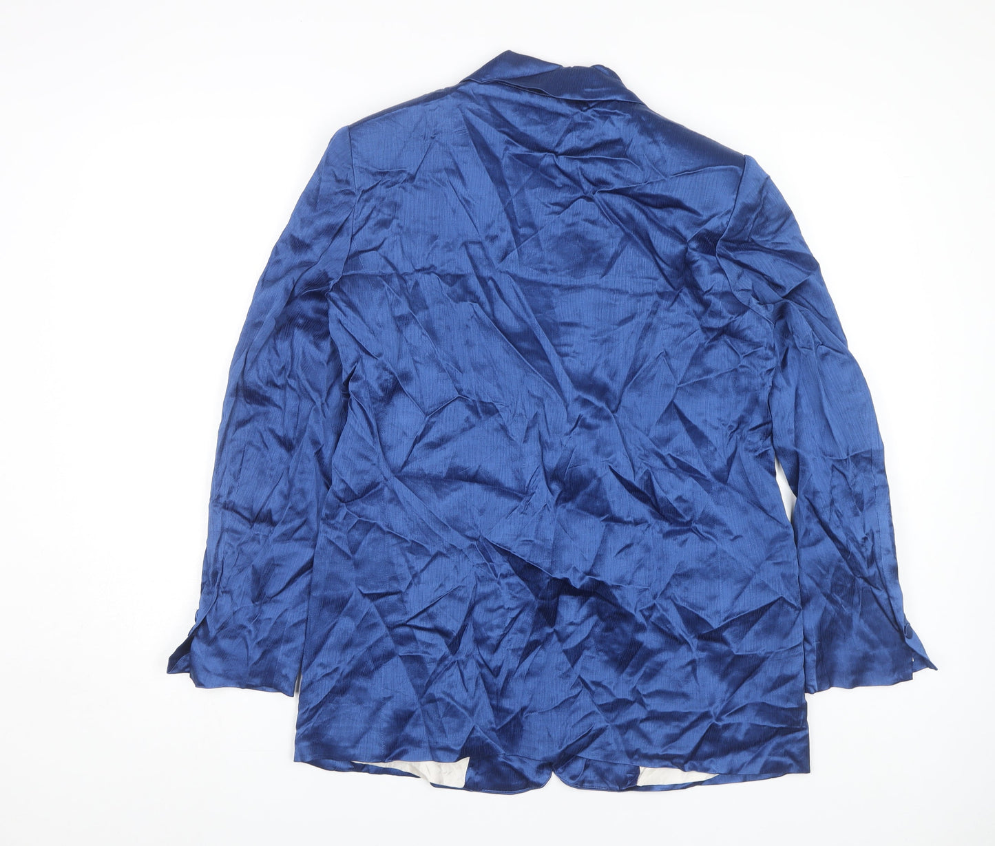 Zara Women's Blue Blazer Size 14 Viscose Lined