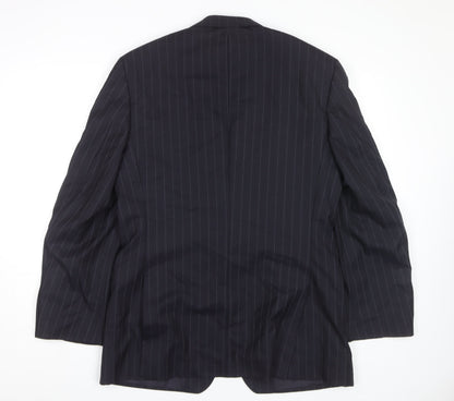 Jaeger Men's Blue Striped Blazer 40 Regular