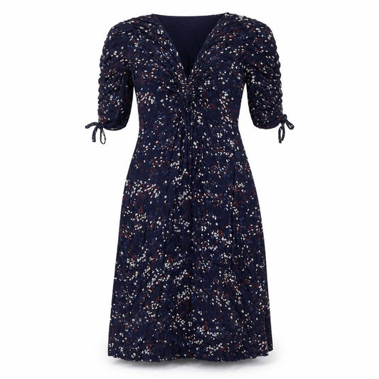 LUNA Loves Women's Blue Floral Midi Wrap Dress M