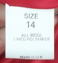 Debenhams Women's Red Wool Coat Size 14