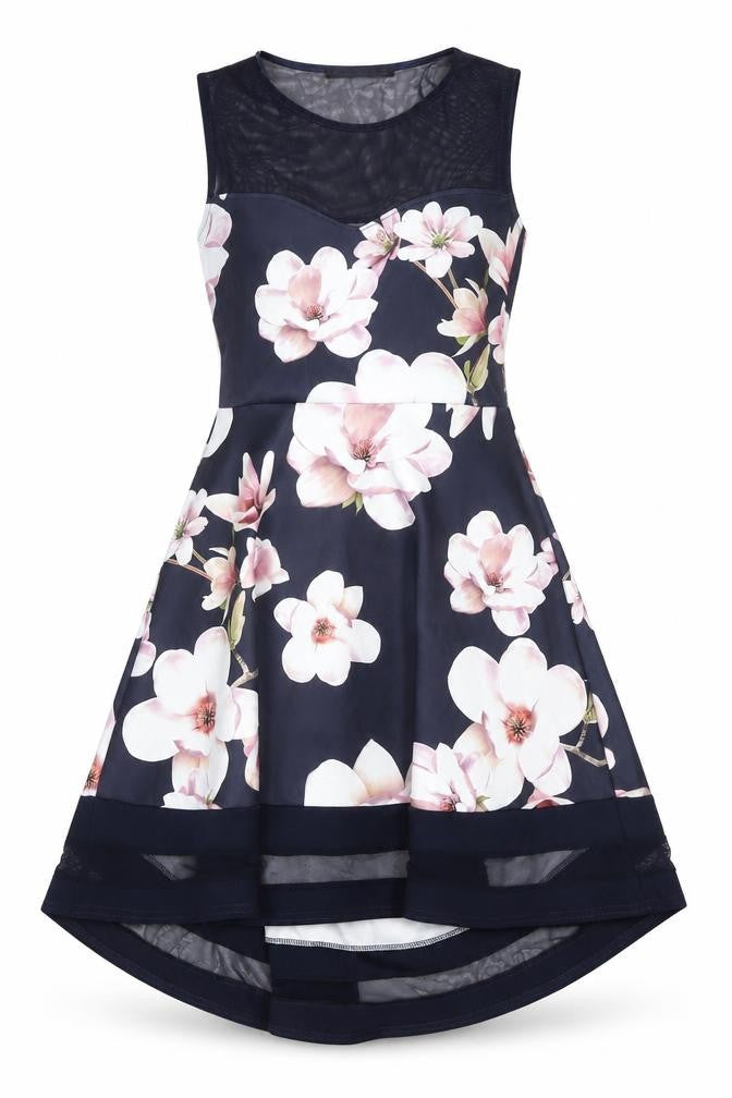 Quiz Women's Multicoloured Floral A-Line Dress, Size 8