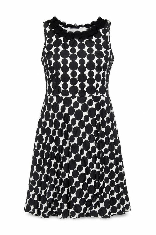 Marks & Spencer Women's Black Polka Dot Dress Size 14