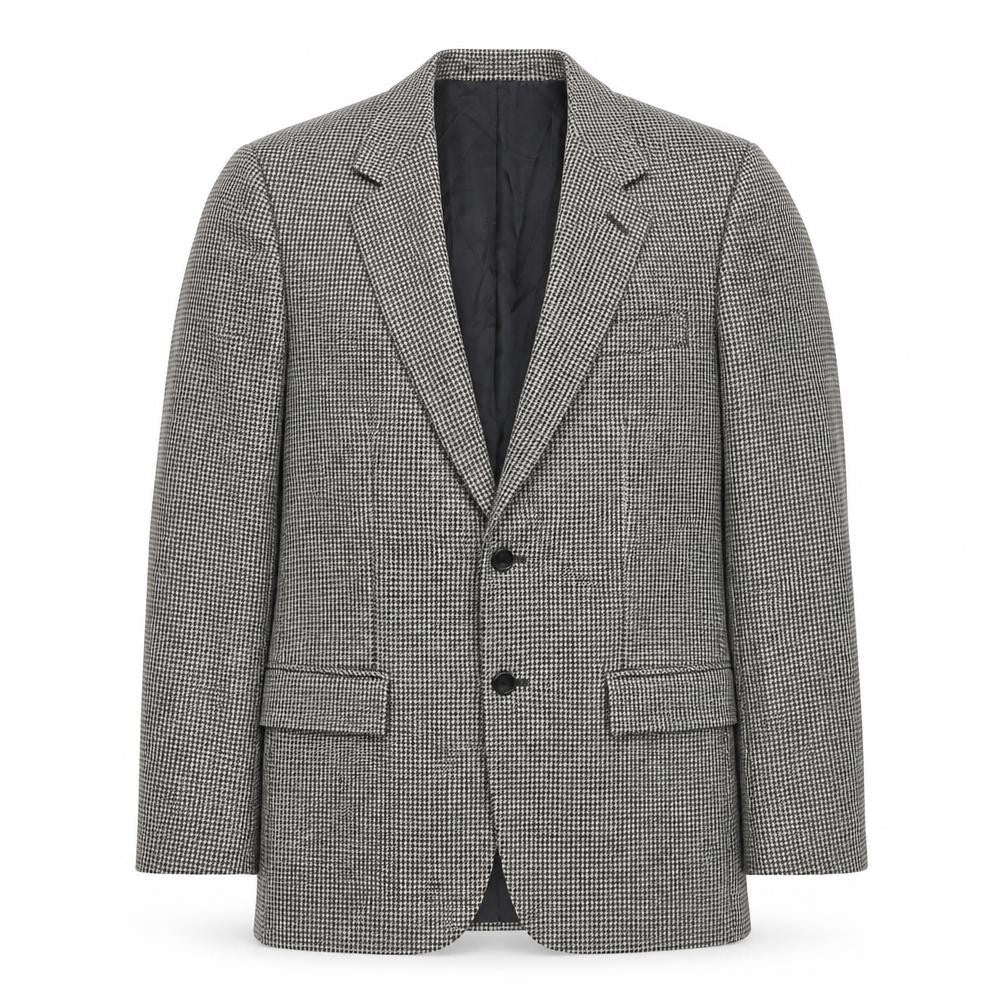 Marks & Spencer Men's Grey Check Blazer, Size 38R