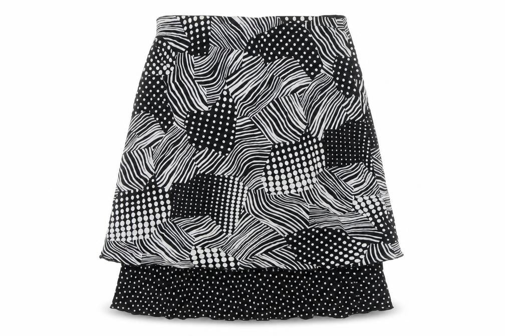 PequeSantino Women's Black Geometric Skirt Size 22