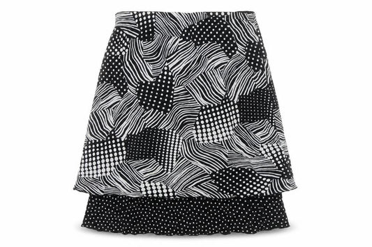 PequeSantino Women's Black Geometric Skirt Size 22