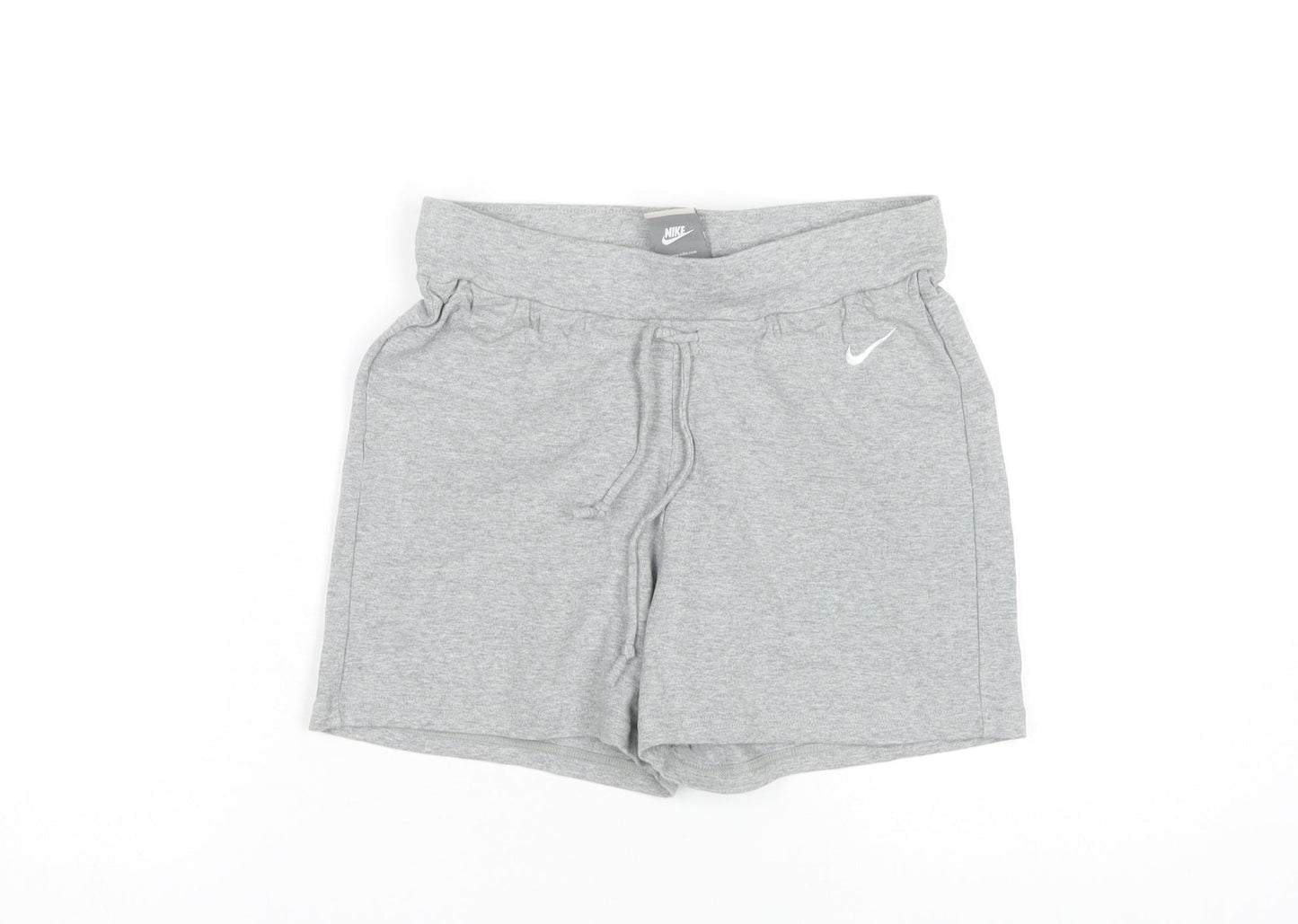 Nike Women's Grey Sweat Shorts Size 6 - Sporty Activewear