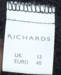 Richards Women’s Black Crochet V-Neck Top UK 12