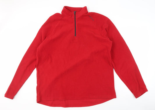 Quechua Men's Red XL Pullover Fleece Sweatshirt