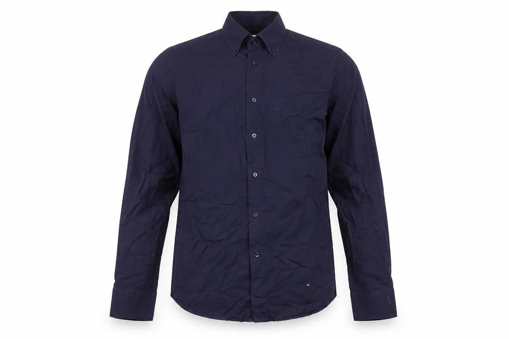 Manuel Ritz Men's Blue Button-Up Shirt Size M