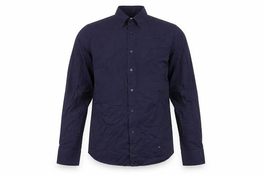 Manuel Ritz Men's Blue Button-Up Shirt Size M